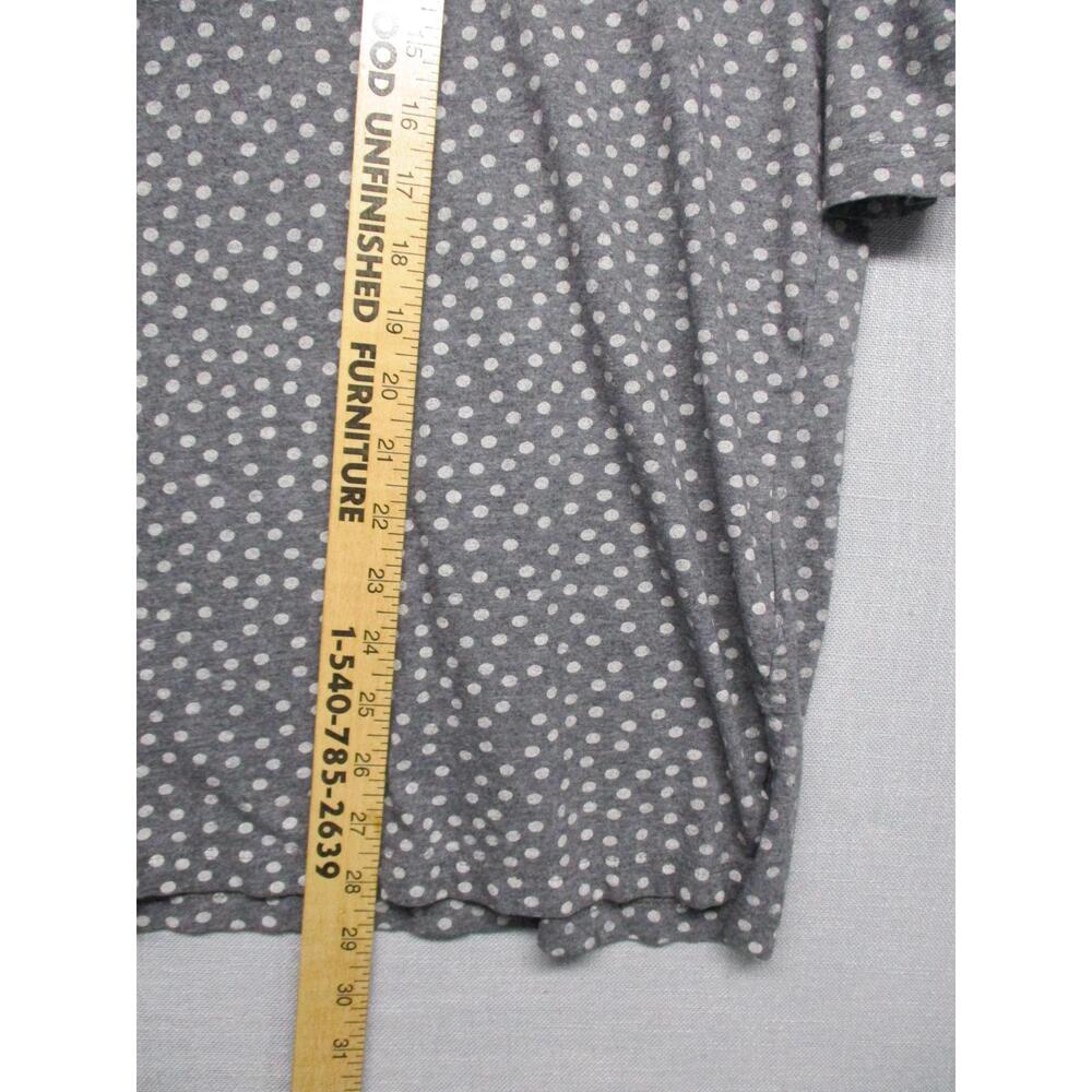 Woman Within Gray White Polka Dot V-Neck 3/4 Sleeve Tunic Top Womens Size 18/20 - Picture 5 of 8